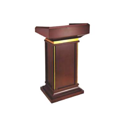 Angled Wooden Podium – Brown Plywood Design Manufacturers in Kashipur
