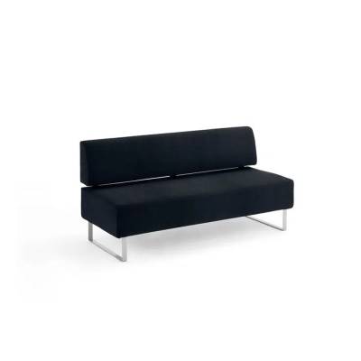 Black Leather L Shape Sofa – Three Seater with Cushion Back and Steel Legs (CCSR 305) Manufacturers in Kashipur