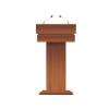 Matte Finish Wooden Podium – Brown Color with Angled Reading Table (Podium-12) Manufacturers, Suppliers in Delhi