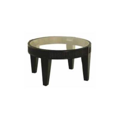 Round Restaurant Table – Wooden and Glass Brown Finish (CCST 604) Manufacturers in Kashipur